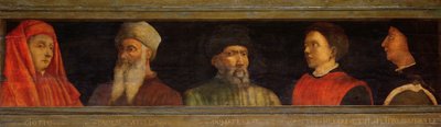 Portraits of Giotto, Uccello, Donatello, Manetti, and Brunelleschi by Paolo Uccello
